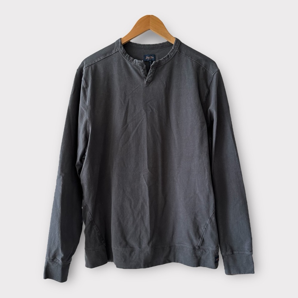 Good Man Brand • Slate Gray Victory V-Notch Sweatshirt